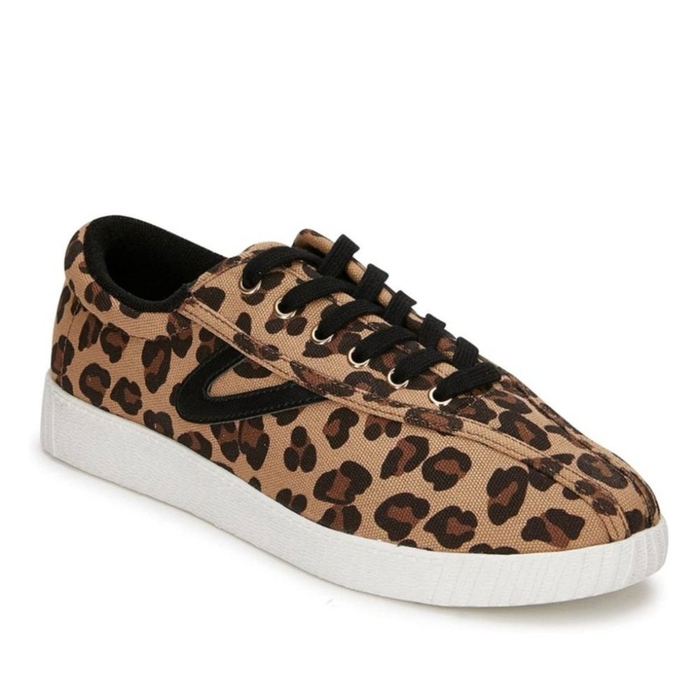 TRETORN Nylite Canvas Leopard Print Sneakers Sz 7 NEW